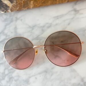 Rose Gold Round Sunglasses